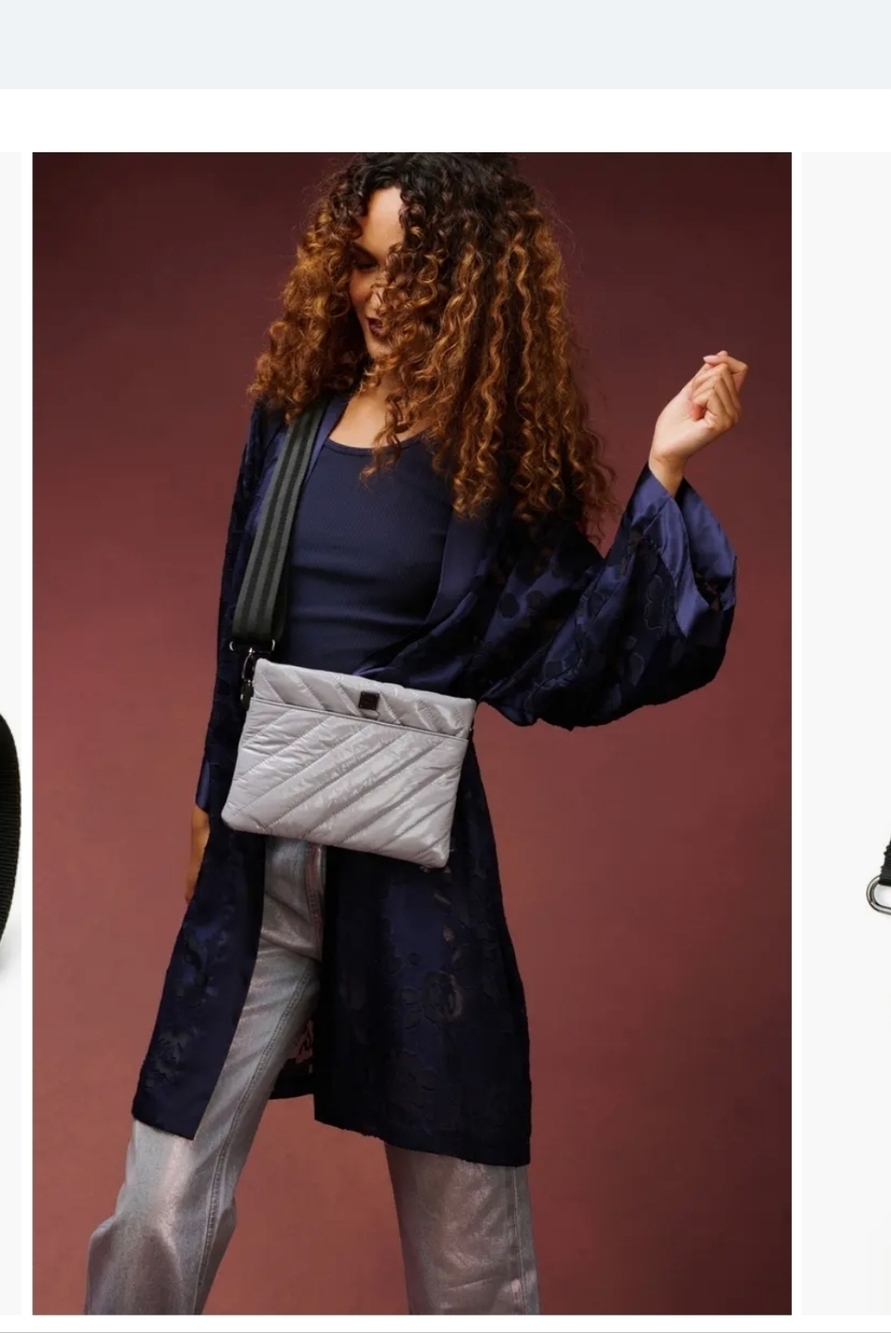 THINK ROYLN BUM Bag 2.0 White Quilted Crossbody Bag with Black Strap